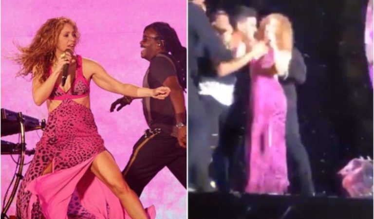 Fanático sube en pleno escenario a abrazar a Shakira y así reaccionó la cantante ? [Video]