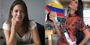 Sthefany Gutiérrez y María Corina Machado