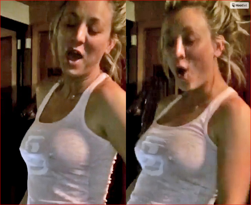 A Kaley Cuoco se le marcaron los "cocos" VIDEO.