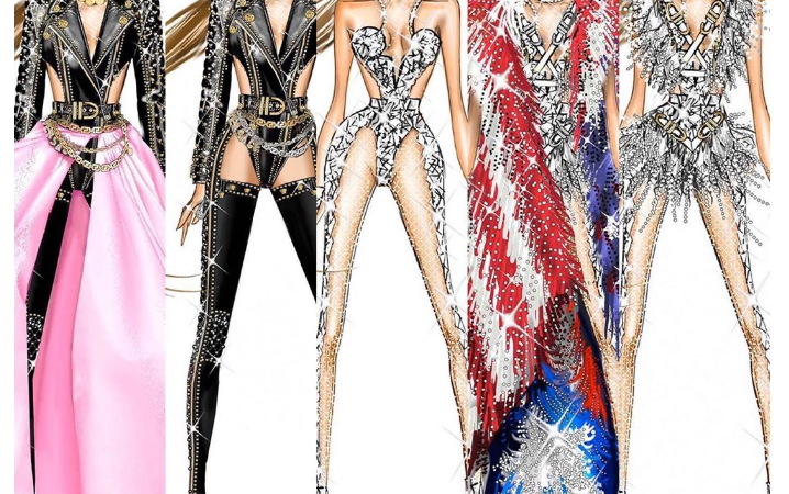 En detalles: la confección de los 5 atuendos de Jennifer Lopez para el Super Bowl ??