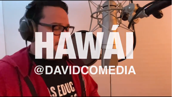 David Comedia interpretó  «Hawái» con voces animadas y a Maluma le encantó [VIDEOS]