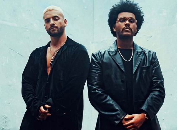 Maluma hizo que The Weeknd cantara en español en el remix de «Hawái»