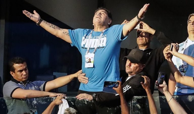 ¿Borracho y que más? El vergonzoso momento de Maradona en el mundial Rusia 2018 [VIDEO]