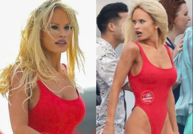 Rubia, bronceada y sensual: Filtran imágenes de Lilly James interpretando a Pamela Anderson