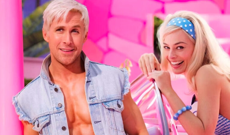 Margot Robbie y Ryan Gosling patinan en la playa en fotos del set de Barbie