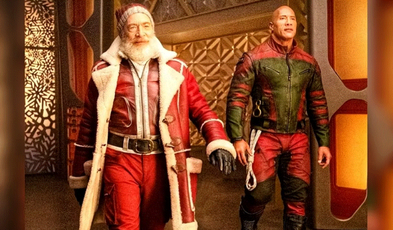 El Papá Noel de JK Simmons se luce junto a Dwayne Johnson en la nueva imagen de Red One