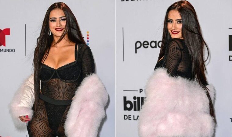 A pura transparencia, Aiona Santana impactó en los Premios Billboard