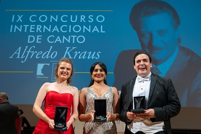 Génesis Moreno,ganadora del primer premio, el IX Concurso Internacional de Canto Alfredo Kraus