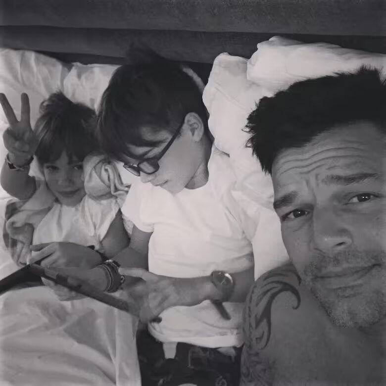Ricky Martin con sus hijos