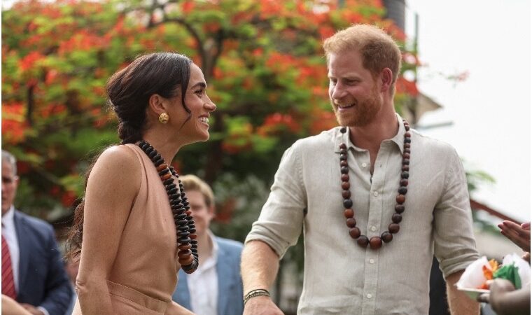 El príncipe Harry y su esposa Meghan visitan Nigeria para promover los Juegos Invictus