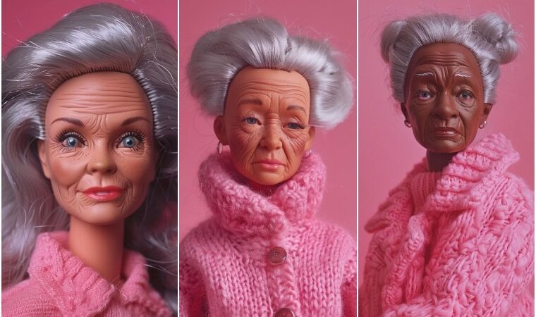 Con ayuda de la IA, artista digital muestra cómo se vería Barbie envejecida