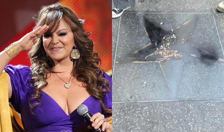 Estrella de Jenni Rivera en el Paseo de la Fama es vandalizada