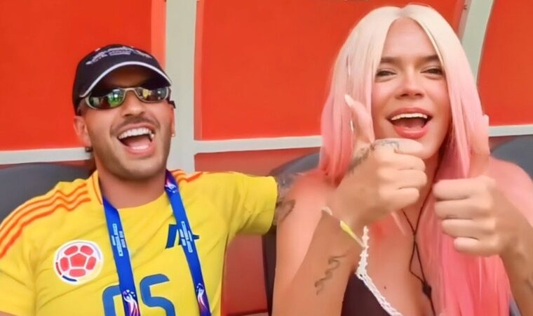 Feid y Karol G derrochan amor en la final de la Copa América 2024