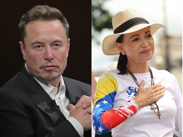 Elon Musk y María Corina Machado- Foto Cortesía