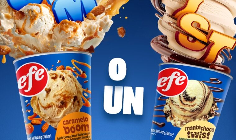 Efe sorprende con Mantechoco Twist y Caramelo Boom: los nuevos sabores que buscan revolucionar el helado en casa